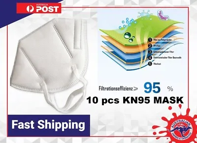 10 Pcs KN95 P2 Mask Respirator Industrial Face Masks N95 Disposable Protection  • $20.99