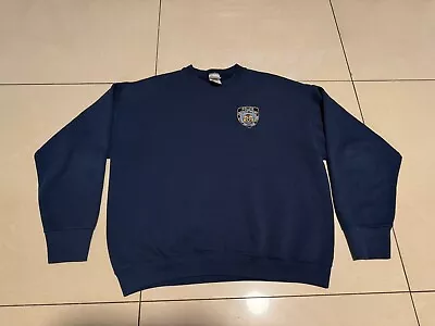 Vtg Fruit Of The Loom NYPD Sweatshirt L Blue 90s NYC New York Crewneck • $20