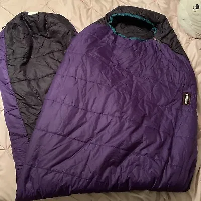 Marmot Purple Polyester Mummy Sleeping Bag 32x79” • $79