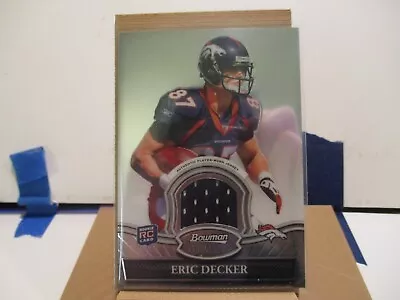 2010 Bowman Sterling Eric Decker Patch RC • $5