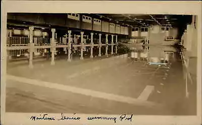 Brooklyn NY Maritime Service Swimming Pool Used 1943 Real Photo Postcard • $6.92