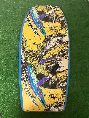 VTG 1991 Morey Boogie Board Gripper Speed Slick  Bodyboard With Leash Surf Art • $49