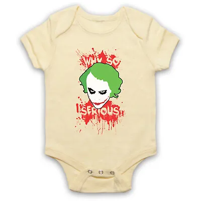£15.99 • Buy Joker Batman Unofficial Why So Serious Comic Villain Baby Grow Babygrow Gift