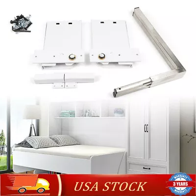 Murphy Wall Bed Spring Mechanism Hardware White Kit Horizontal Vertical Twin Bed • $71.82