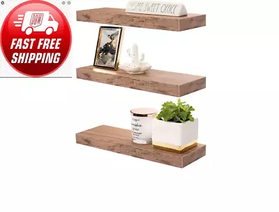 Sorbus Floating Shelves Farmhouse Hanging Wall Shelf Décor - 16 Inches - 3 Pack • $26.99