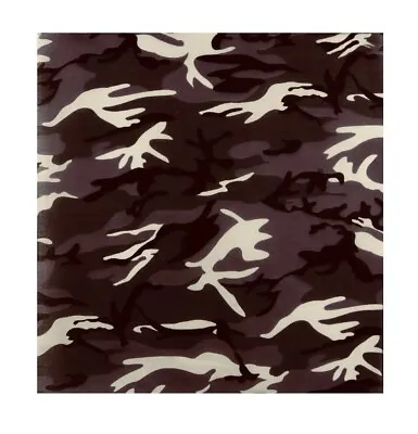 Camouflage Design Cotton Bandana 55cm Scarf Headwear Neckerchief  • £3.49