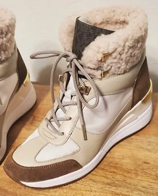 MICHAEL KORS Liv Wedge Booties Size 6.5 • $44