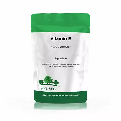 £5.99 • Buy Vitamin E 1000IU 30 Capsules Antioxidant Skincare Wrinkles Health Immune Support