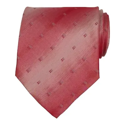 MARTIN WONG Mens Classic Tie 4.0 Red Gray 100 Silk Woven Stripe Designer Necktie • $14.29