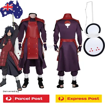 Naruto Shippuden Uchiha Madara Cosplay Costume Outfit&Cosplay Fan Prop Halloween • $70.96