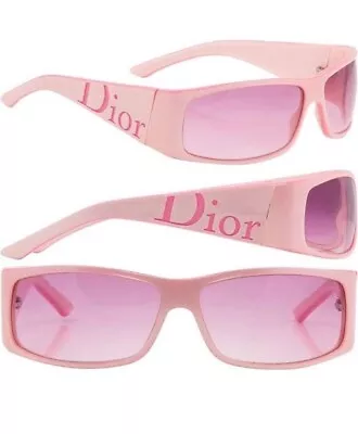 Vintage Dior YOUR DIOR 2 Pink Sunglasses Y2K Barbie  2000s • $630.53