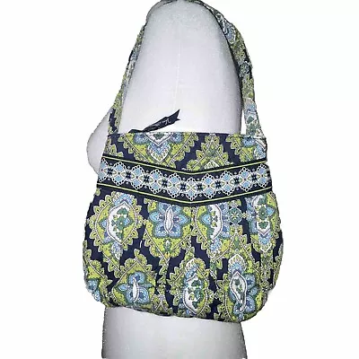 Vera Bradley Hannah Purse Bag Cambridge Pattern Green Navy Blue • $12