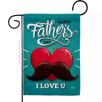 Two Group Flag Dad Mustache Family Father Day Decor Flag W • $14.99