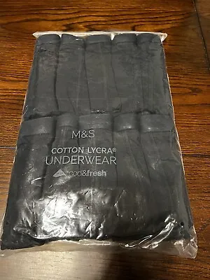 Men's Marks & Spencer Black 10 Pack Cool & Fresh Trunks / Underwear Size Medium • £26