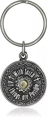 Genuine Mustard Seed Pewter Keychain With Faith All Things Are Possible • $25.12