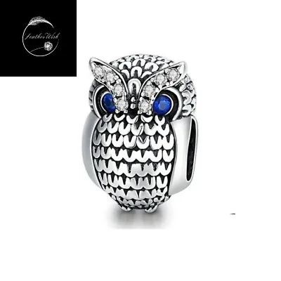 Genuine Sterling Silver 925 Owl Bird Animal Family Bead Charm For Bracelets Mum • £17.99