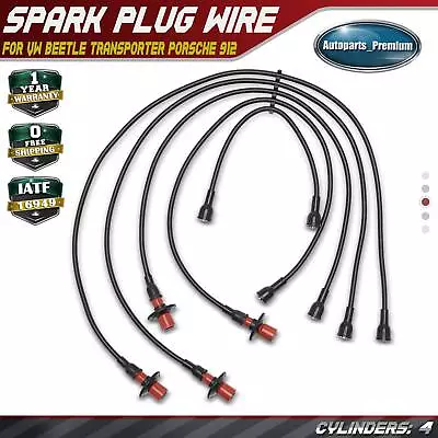 5x Spark Plug Wire Sets For Volkswagen Beetle Transporter Porsche 912 1.6L 1.2L • $30.99