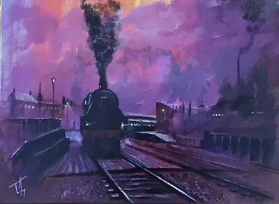 Original Artwork Pete Tuffrey Artist Steam Train Industrial Railways • £105