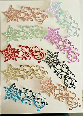 9 Gorgeous Shooting Star Card ToppersVarious Colour Choices (Set 1) • £3.25