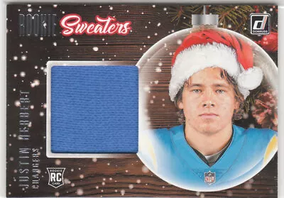 2020 Donruss Football Rookie Holiday Sweater #3 Justin Herbert Chargers • $34.95