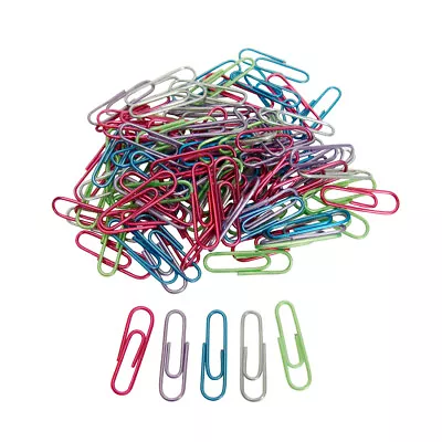 1  Vinyl Coated Mini Paper Clips Metallic Multicolor Small Office Desk Supply • $9.95