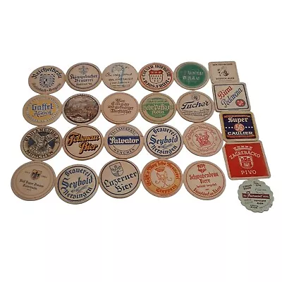 25 Bar Coasters German & American VINTAGE Lot Of Used • $55.49