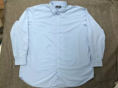 Polo Ralph Lauren Performance Shirt Mens Blue 4XLT  Tall Long Sleeve • $23.99