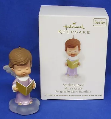 Hallmark Ornament Mary's Angels #25 2012 Sterling Rose With Songbook Used K5 • $9.99