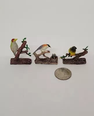 Vintage Tiny Birds Lot 3 Hand-Painted Miniature Figurine Animals Craft Dollhouse • $9.95