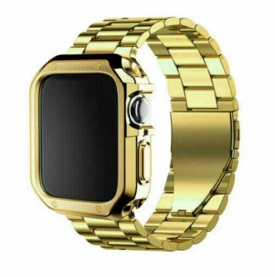 $21.99 • Buy Stainless Steel Watch Band Strap + Case For Apple Watch Series  7 6 5 4 3 2 8 Se