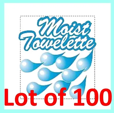 100 Moist Towelettes 6  X 4  Scented Disposable Individual Wet Wipes/Napkin • $15.95