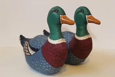 Pair Of Stuffed Mallard Drake Plushes Country Decor 13  X 10  • $22.77