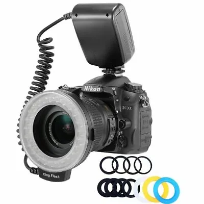 Ring Light LED Macro Ring Flash For Canon Nikon Canon Olympus Panasonic Camera • $68.08