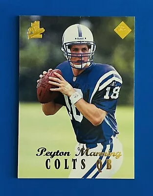 1998 Edge Ist Place Peyton Manning Colts Gold Foil Parallel Rookie Card #135 • $5.59