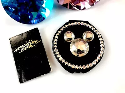 Fabulous Madeline Beth Crystal Rhinestone Mickey Mouse Double Mirror Compact • $39.95