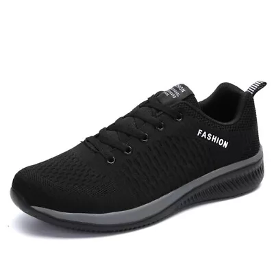 Mens Running Walking Memory Foam Casual Lace Up Gym Sports Trainers Shoes Size • £17.99