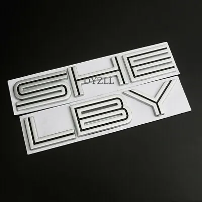 3D Metal Emblem Trunk Lid Badge Letter Sticker Silver Black FOR MUSTANG SHELBY • $14.80