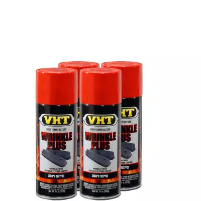 VHT Paint VHTSP204 (4-PACK); Wrinkle Plus 11oz Aerosol Red 350�F Intermittent • $58.45