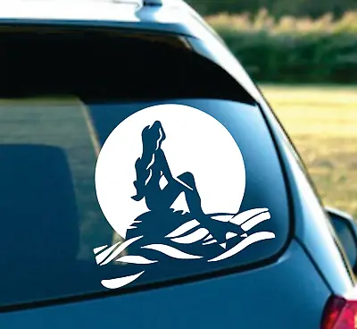 Disney Ariel Mermaid On Rock Decal Sticker For Car SUV Laptop Window MAC 6 White • $8.99