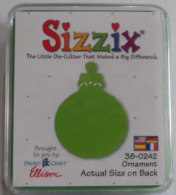 Sizzix Ellison Green Die Cut Christmas ORNAMENT 38-0242 • $7.99