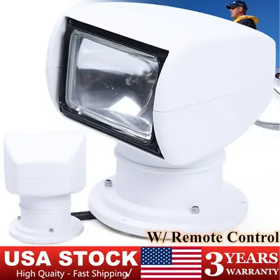  Boat Truck Car Spotlight Marine Searchlight Light + Remote Control 100W Bulb • $99