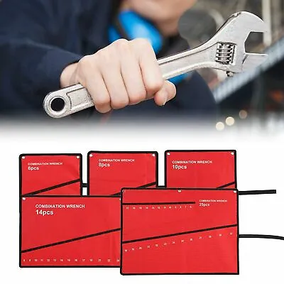 £4.96 • Buy 6- 25 Pocket Canvas Spanner Wrench Tool Roll Up Storage Bag Organizer Pouch Case