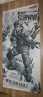 Metal Gear Solid 3 Snake Eater Promo Game Store Fabric Banner Poster 200x100cm • $539.89