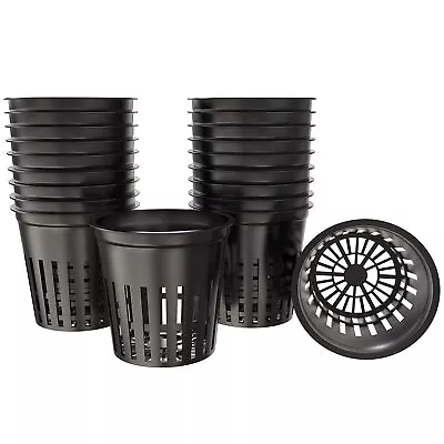 50 Pcs 6 Inch Plastic Net Cups Plant Container Pots For Hydroponics Orchids • $15.58