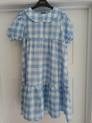 £10 • Buy Girls 'shein' Pale Blue Check Dress, Age 9-10 Yrs, Brand New 
