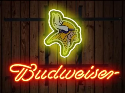 New Minnesota Vikings 14 X10  Neon Sign Lamp Light With Dimmer VSX • $94.99