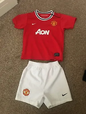 Boys Kids Nike MANCHESTER UNITED Man Utd Football Kit Age 2-3 (3-4) • £25.99