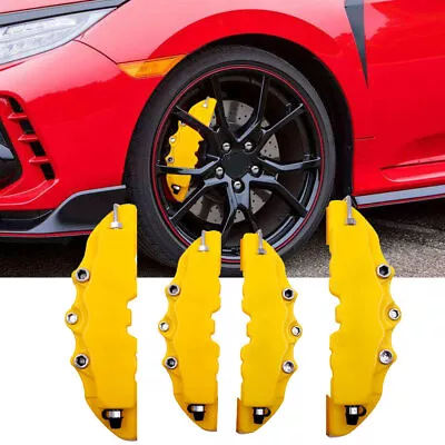 4pcs 3D Universal Yellow Car Disc Brake Caliper Covers Parts Brake For 18-24inh • $26.67