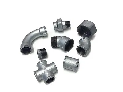 £6.72 • Buy Galvanised Malleable Iron Metal Pipe Fitting BSP Threaded Ranging From 1/2  - 2 
