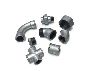 Galvanised Malleable Iron Metal Pipe Fitting BSP Threaded Ranging From 1/2  - 2  • £7.47